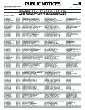 Fillable Online PUBLIC NOTICES - Business Observer Legal Notices Fax Email Print - pdfFiller