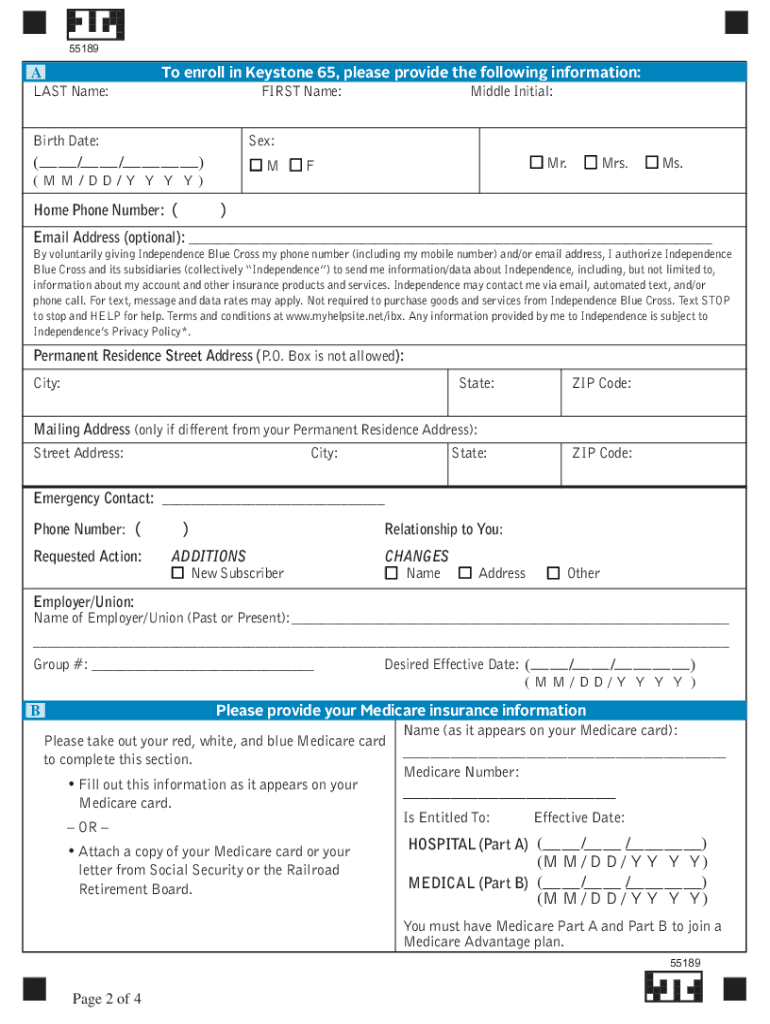 Fillable Online keystone 65 hmo point of service (pos) Fax Email Print