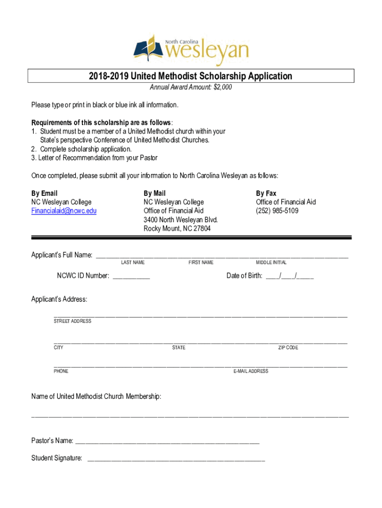 Fillable Online named endowed scholarships general application