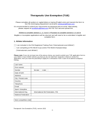Therapeutic Use ExemptionsWorld Anti Doping Agency