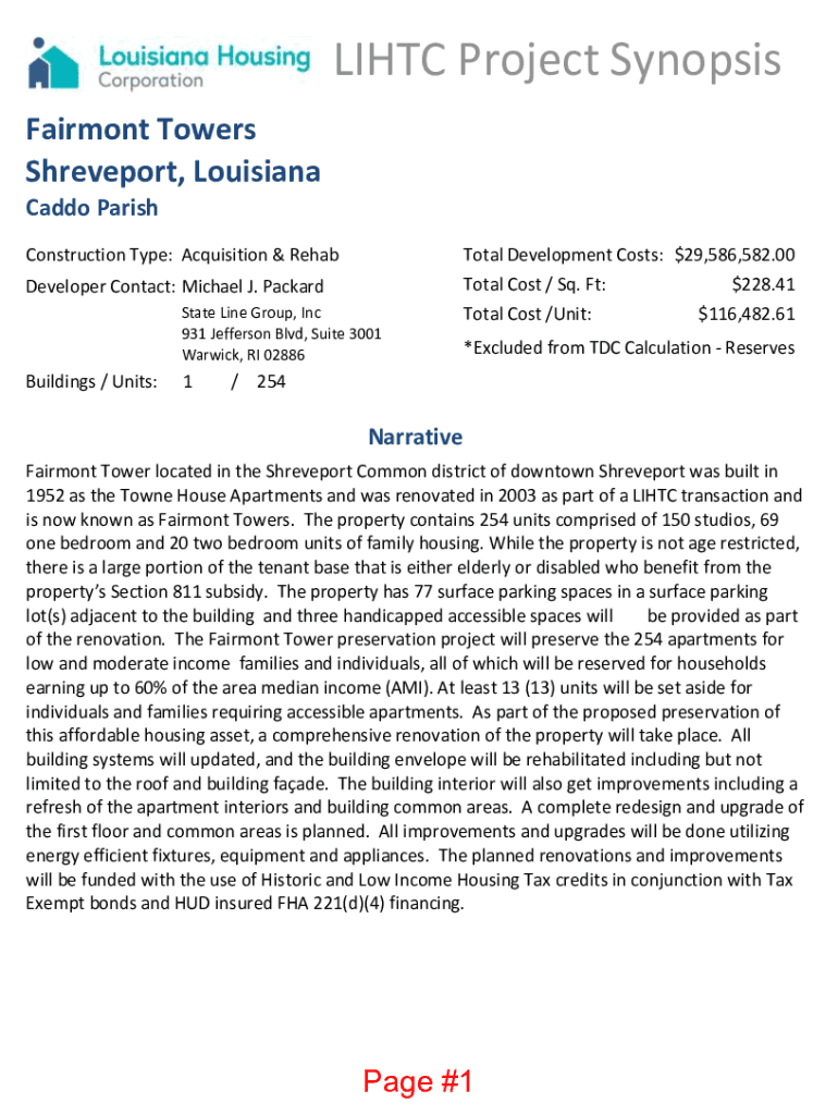 Fillable Online Fairmont Towers All Bills Paid 726 Cotton St