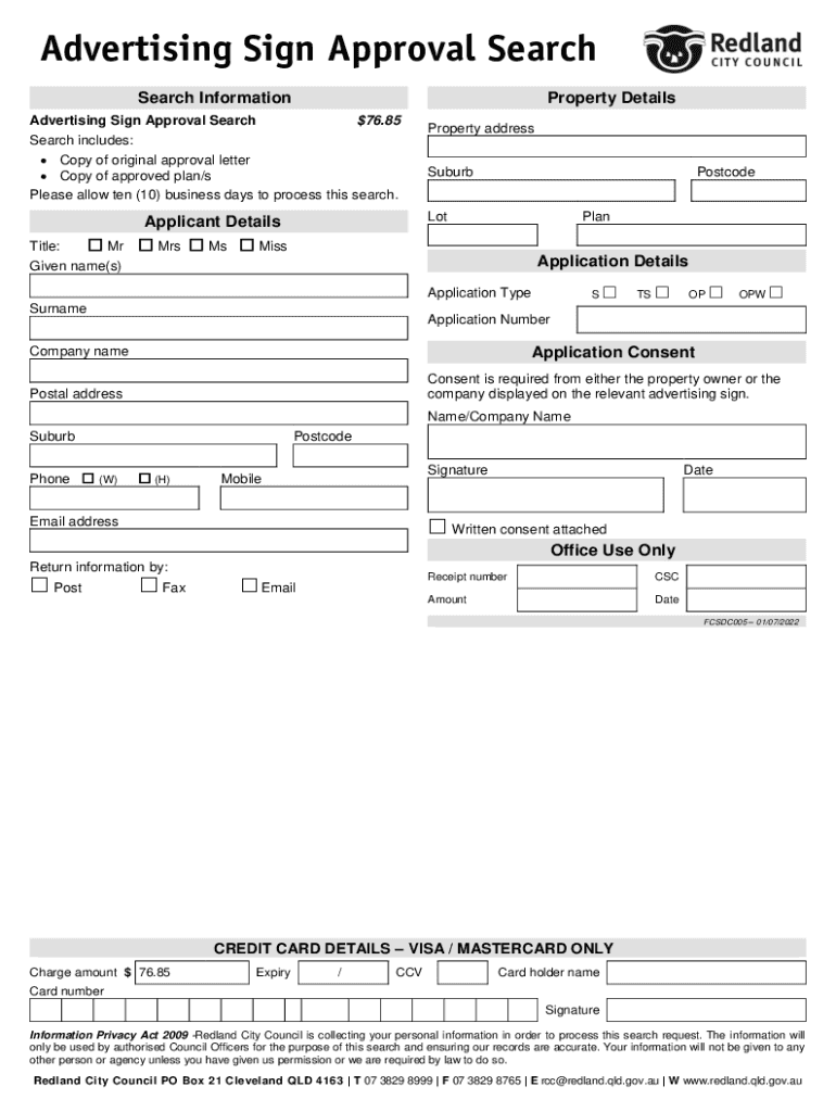 Fillable Online Get a Zoning Permit for signsServicesCity of