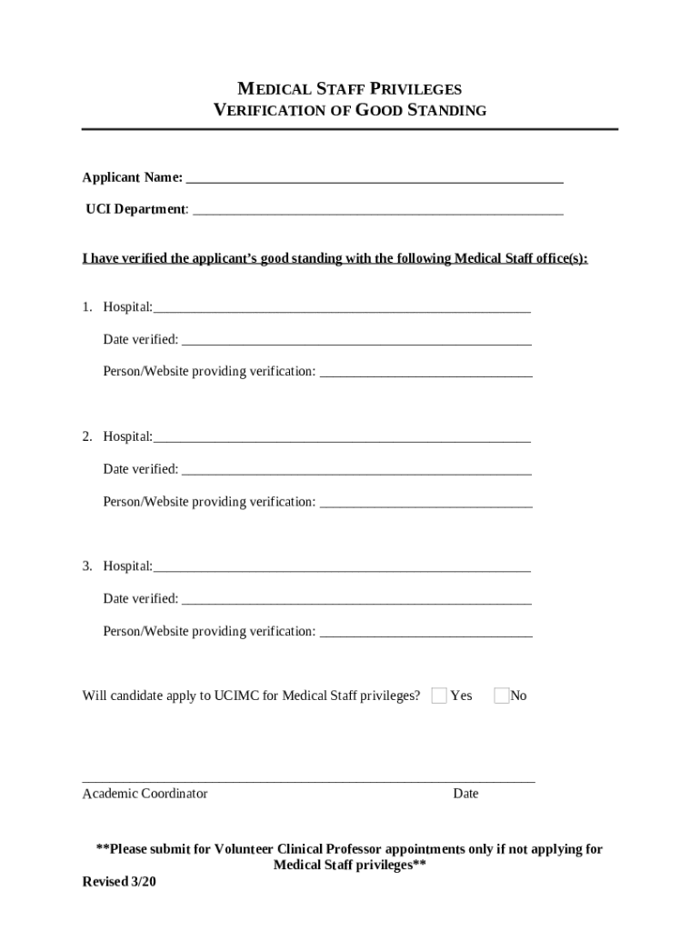 Guide to Medical Staff Credentialing, Clinical Privileging som uci Doc Template pdfFiller