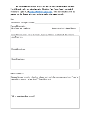 Section 10 Form I Member Profile &amp;amp; Resume 2020 07