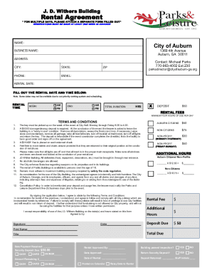 JD Withers Building - Rental Agreement - City of Auburn, GA