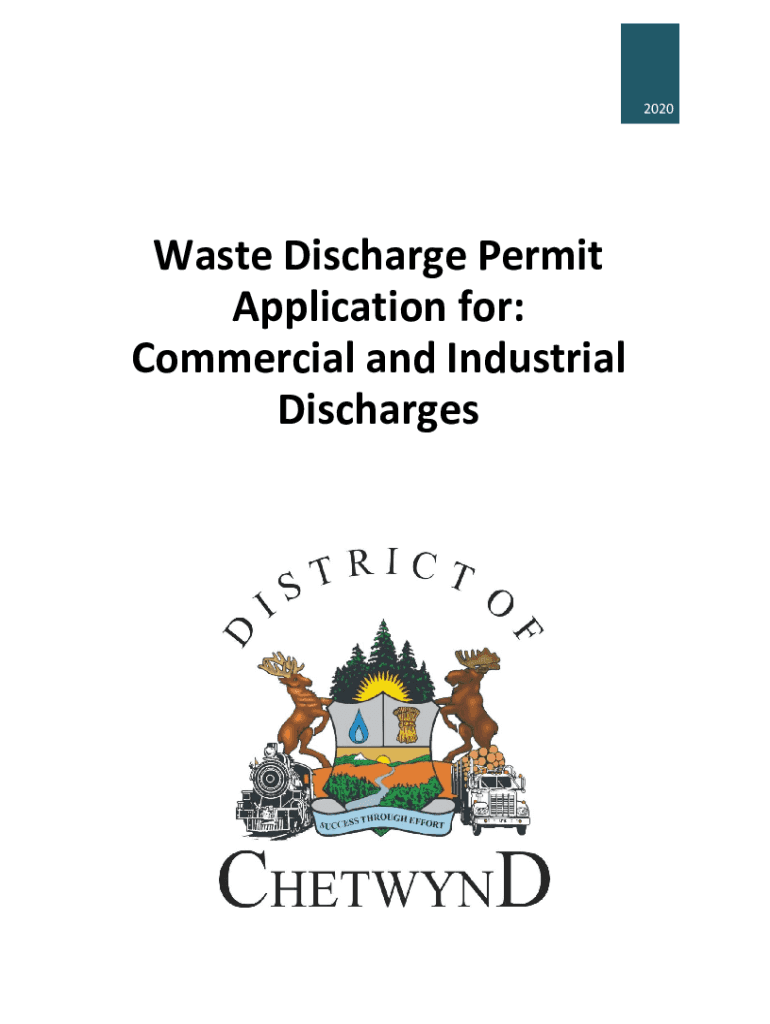 Fillable Online INDUSTRIAL WASTE PERMIT APPLICATION FORM Note Fax Email