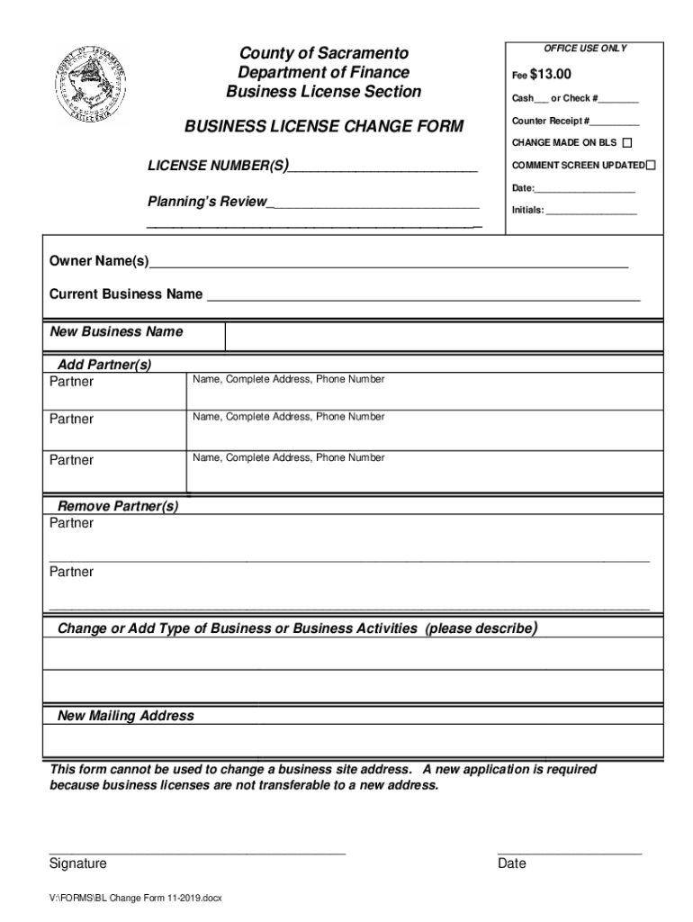 BUSINESS LICENSE REVISION Preview on Page 1