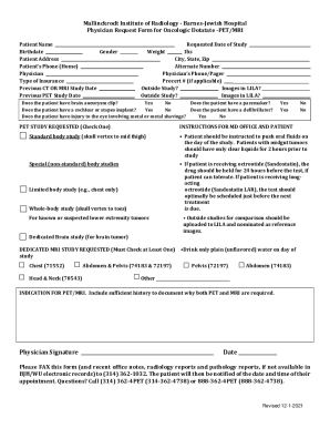 Fillable Online PET/PET CT Scan Clinical Certification Request Form Fax ...