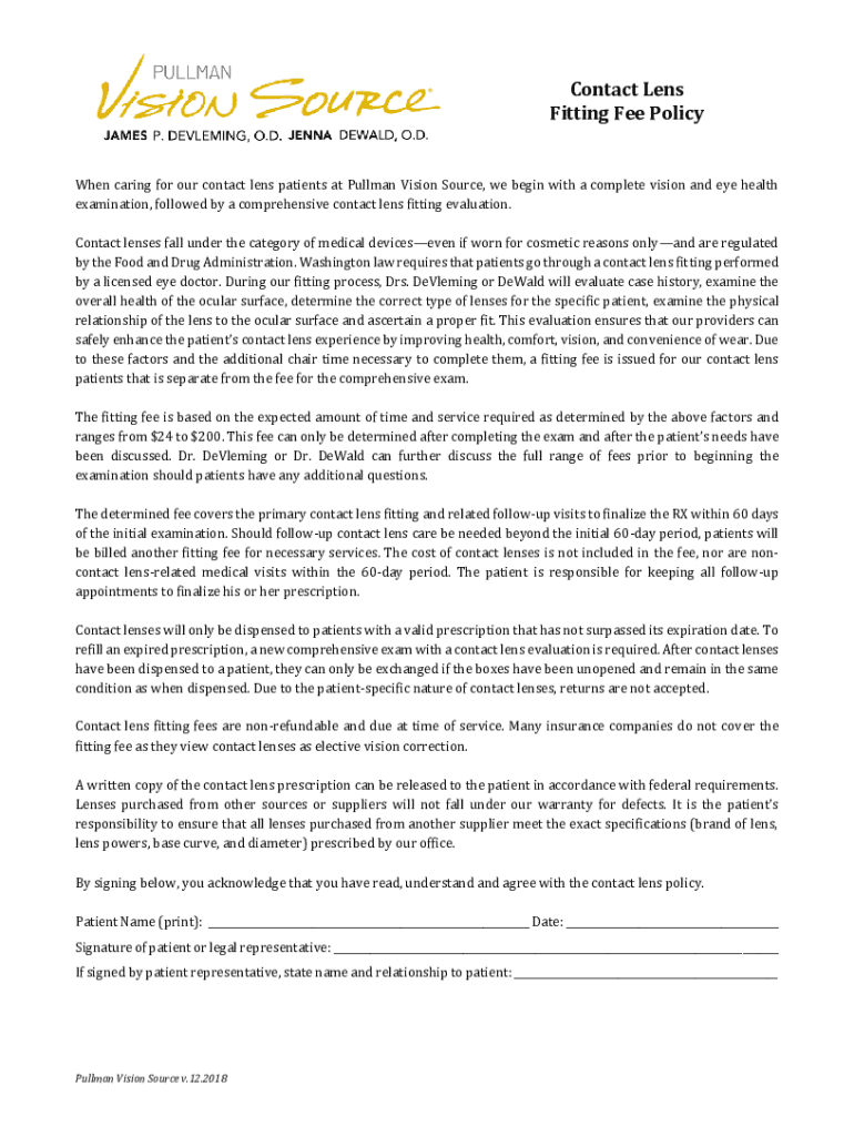 Fillable Online Patient Forms Pullman Vision Source Fax Email Print