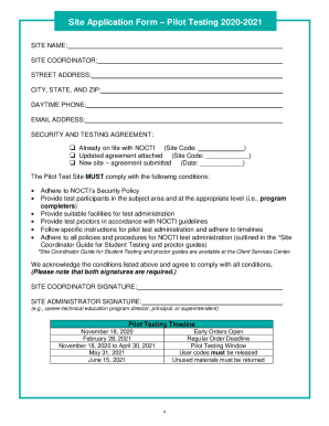 NOCTI Pilot Testing Requirements - MatterHackers