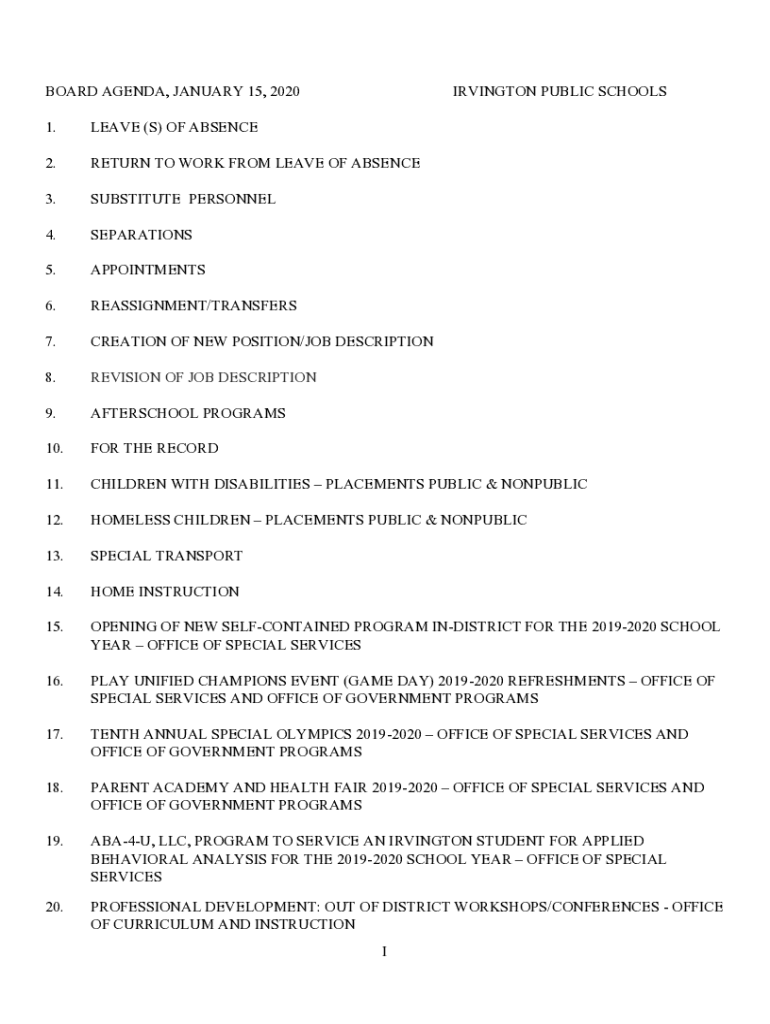 Fillable Online irvington k12 nj Vacancies Las Cruces Public Schools