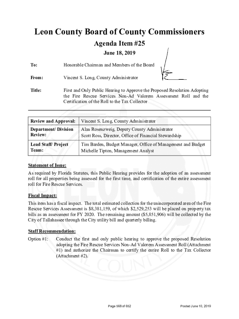Fillable Online Leon County Board Of County Commissioners GBM Fax