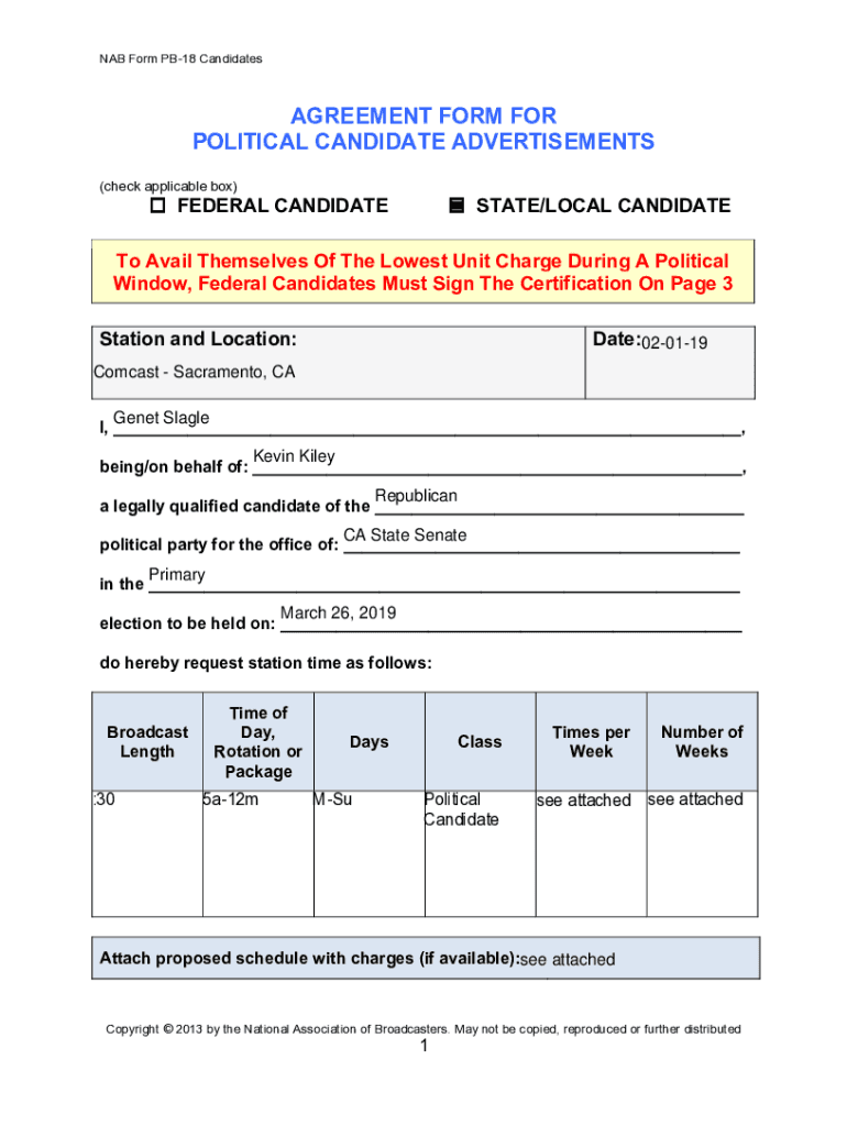 Fillable Online Political Broadcasting Questions and Answers Fax Email