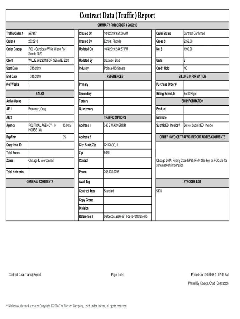 Fillable Online Traffic Volume - Large 
