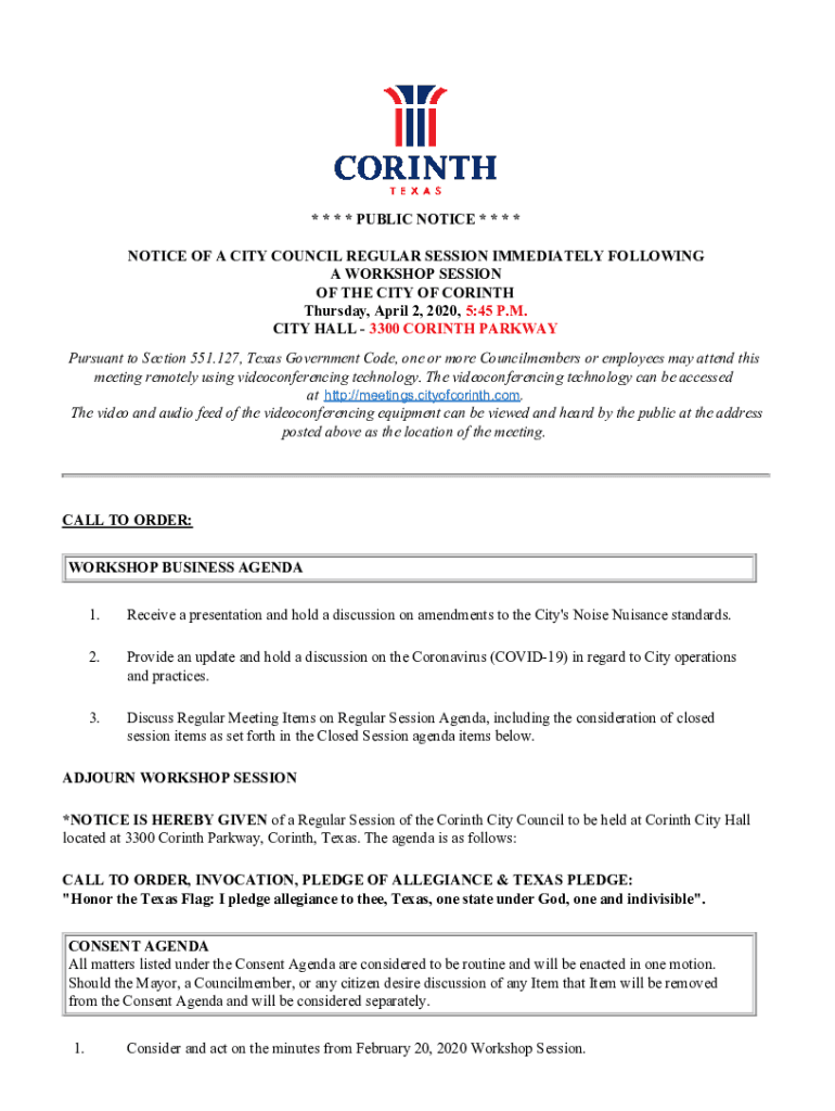 Fillable Online 127, Texas Government Code, one or more Councilmembers