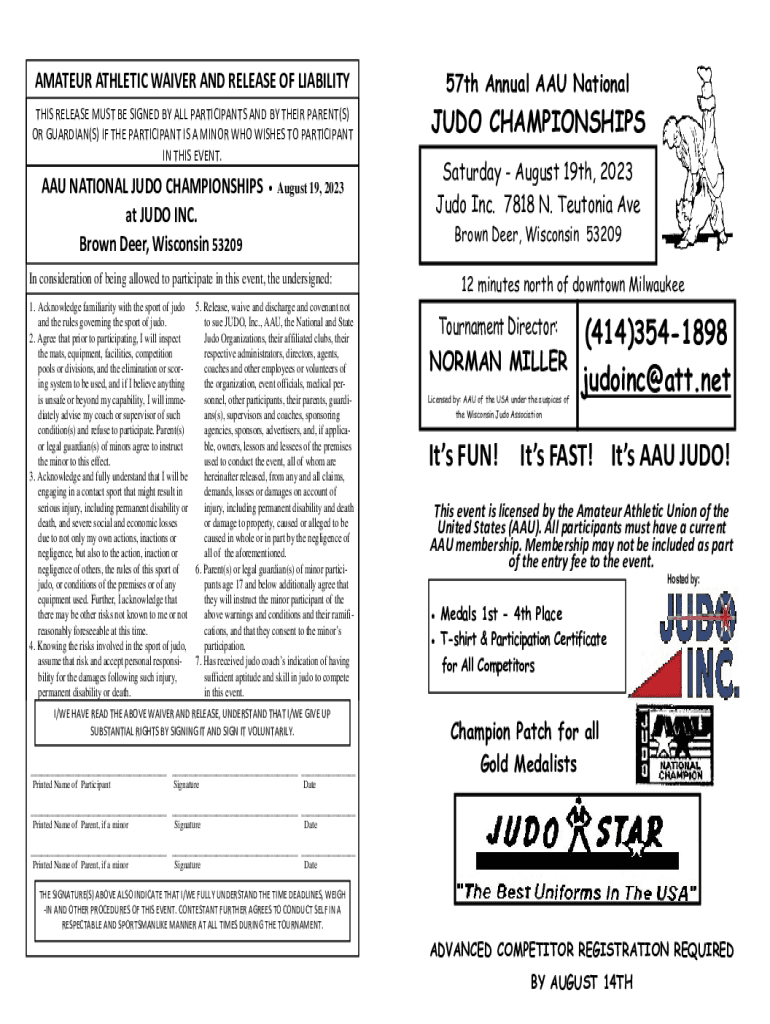 Fillable Online image aausports athlete waiver/release form ("agreement