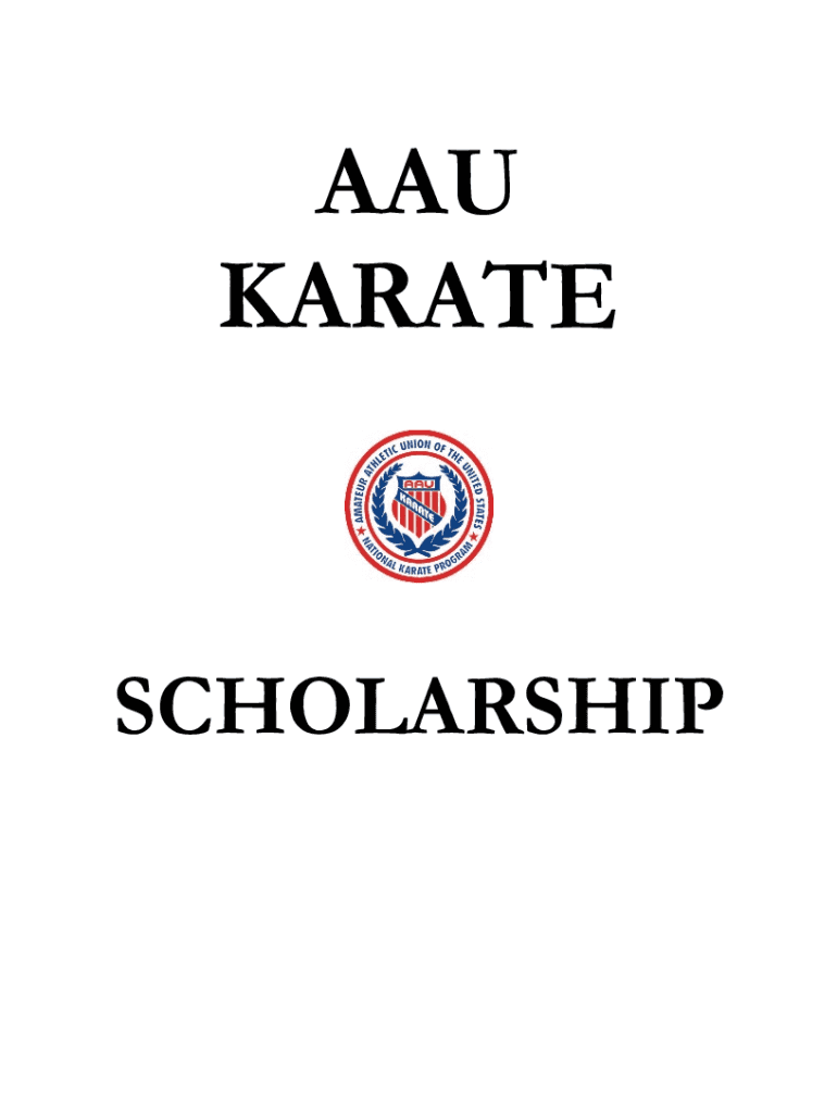 Fillable Online image aausports AAU Karate ScholarshipAAU National