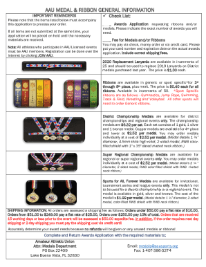 Please note that the items listed below must accompany