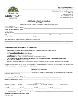 Special Use Permit - Application - Town Of Montreat