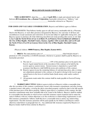 Fillable Online REAL ESTATE SALES CONTRACT Fax Email Print - pdfFiller