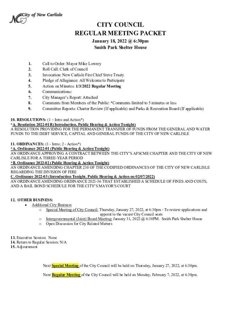 Fillable Online City Council City of Bushnell, Florida Fax Email