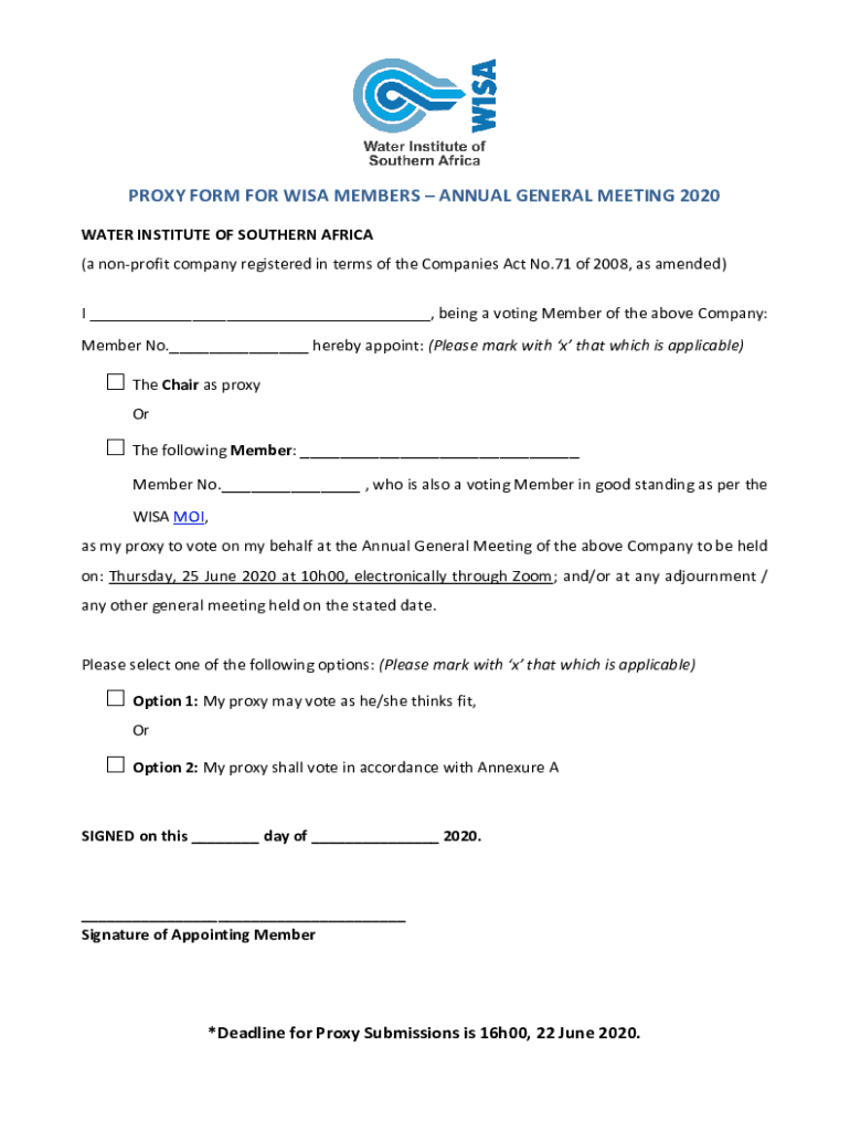 Fillable Online wisa org The Southern African Institute of Chartered