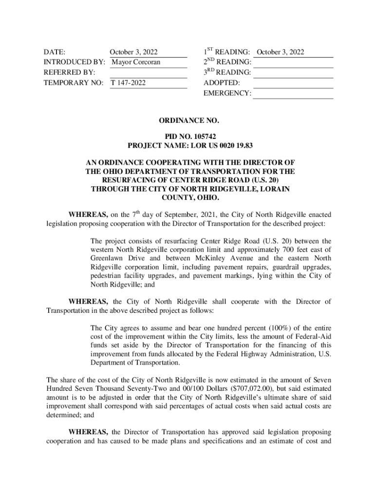 Fillable Online City of North Ridgeville Master Plan Fax Email Print