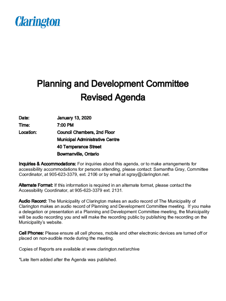 Fillable Online weblink clarington Planning, Zoning, and Affordable