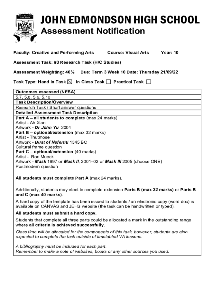 Fillable Online Assessment and reporting NSW Education Standards Authority Fax Email Print
