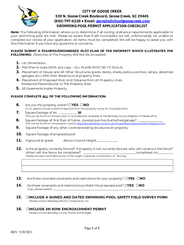 Fillable Online Inspections, Licensing, and Permits City of Goose