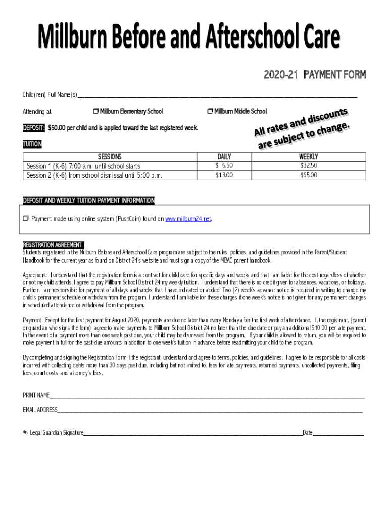 Fillable Online GRADES Early Childhood through 5 Millburn District 24