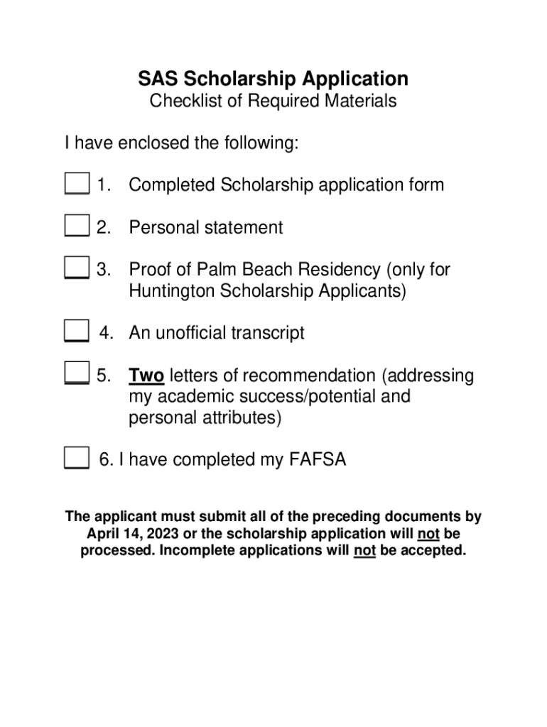 Fillable Online FOUNDATION SCHOLARSHIP APPLICATION SAMPLE Fax Email