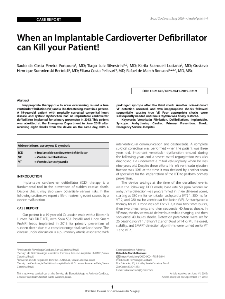 Fillable Online When an Implantable Cardioverter Defibrillator can Kill