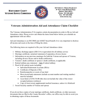 Fillable Online Aid and Attendance Form Fax Email Print - pdfFiller