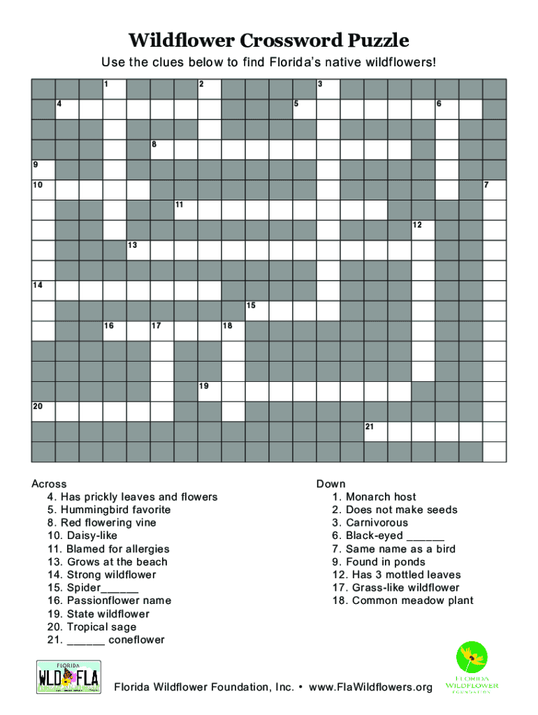 Fillable Online Gulf Shores State Park Wildflower and Plant