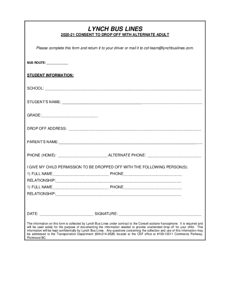 Fillable Online Bus Pass Application Meadowridge SchoolBC, Canada Fax