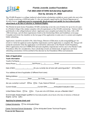 Florida STARS Scholarship Application