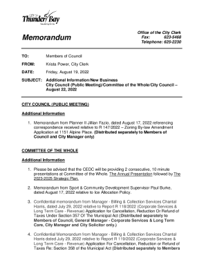 Request for Deputation - Owen Sound