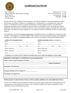 Conditional Use Permit - The City of Madison, Indiana