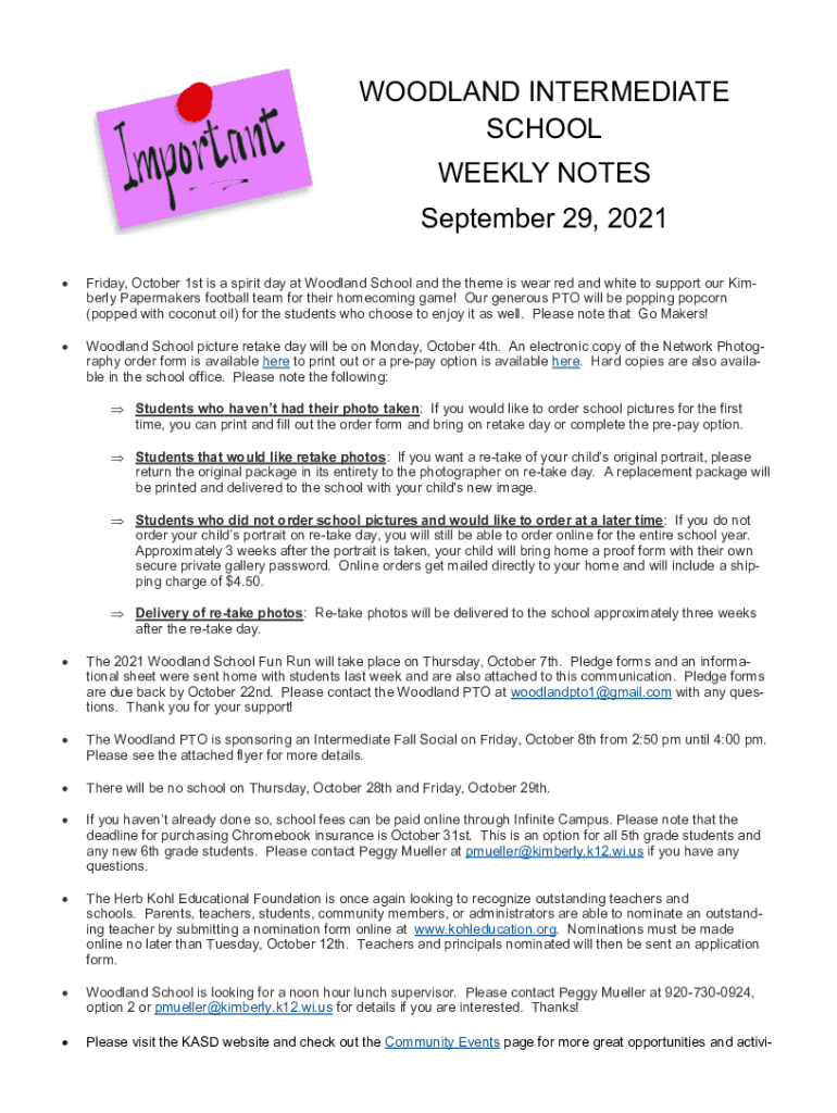 Fillable Online Hockinson Heights Elementary School News Fax Email
