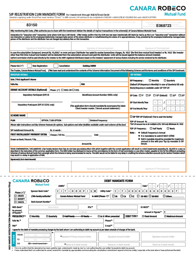 Fillable Online DEBIT MANDATE FORM Fax Email Print pdfFiller
