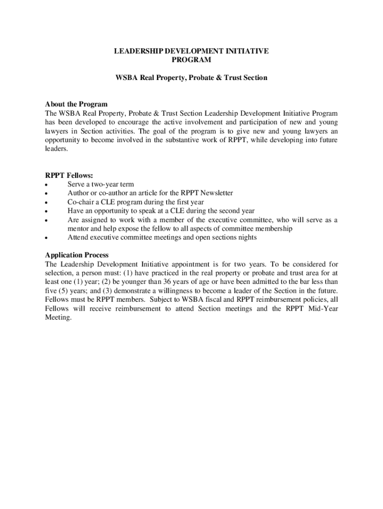 Fillable Online WSBASections Washington State Bar Association Fax