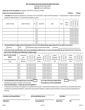 Fillable Online Free and Reduced Lunch Form2021-22.pdf Fax Email Print ...