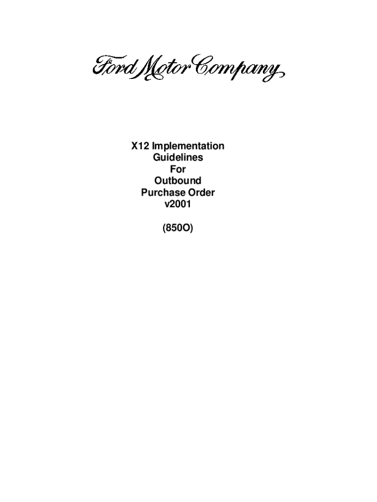 Fillable Online X12 Implementation Guidelines For Outbound Request ...