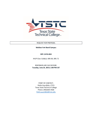 request for proposal - Texas State Technical College