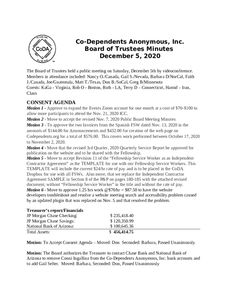 Service in Recovery NYC CoDA Doc Template pdfFiller