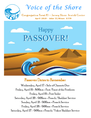 Fillable Online Sale of Chametz FormCongregation Torat El Fax Email ...