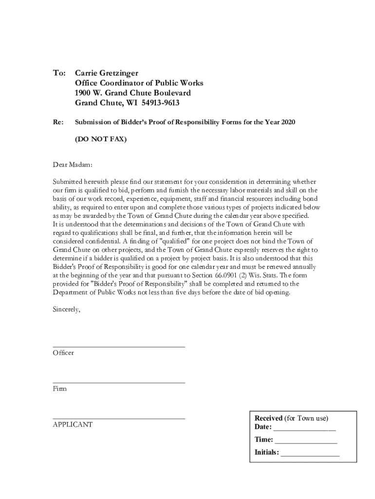 Fillable Online GovernmentFind a Form Grand Chute Fax Email Print