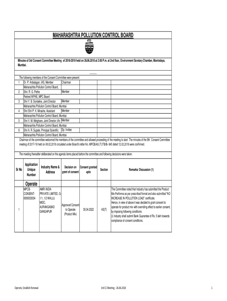 Fillable Online maharashtra pollution control board doctypes judgments