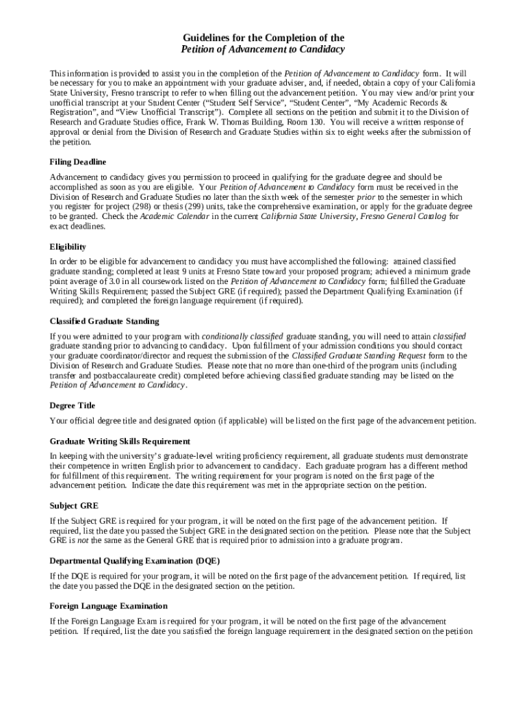 Completing the MLIS Candidacy Approval SJSU iSchool Doc Template